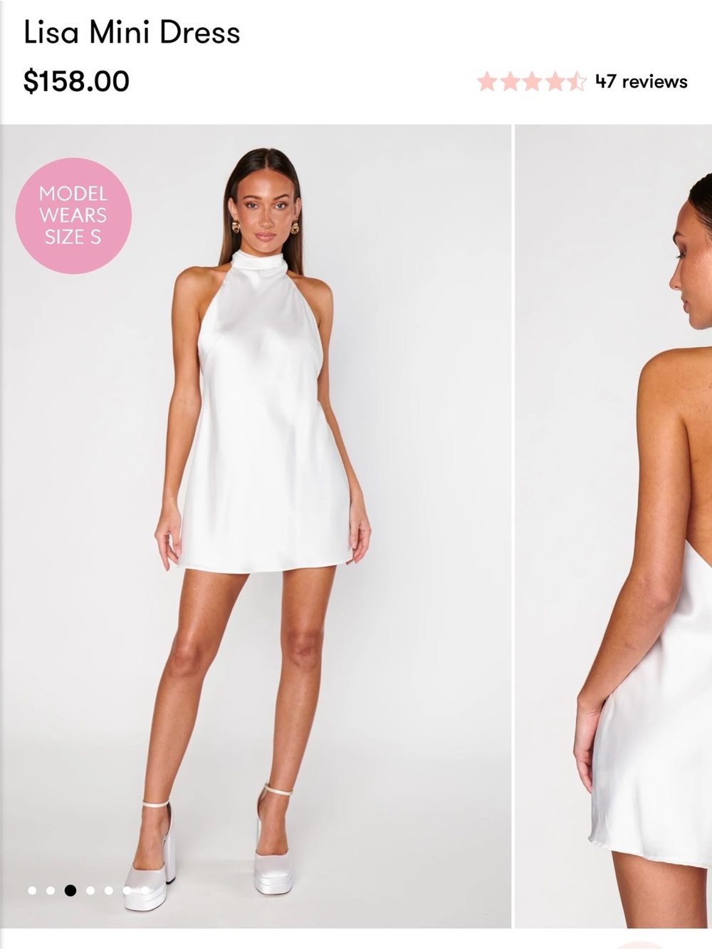 Show Me Your MuMu White Lisa Mini Halter Dress